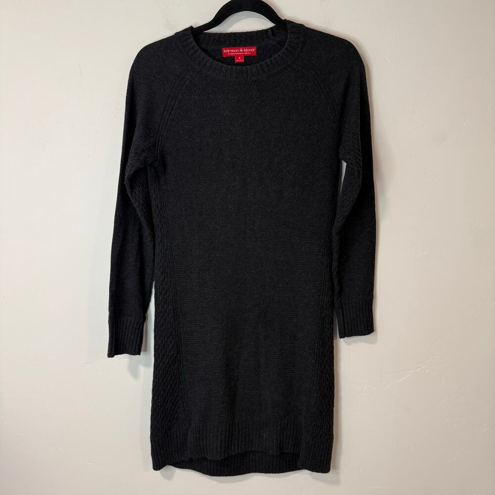 Krimson Klover Women's Sweater Dress‎ Merino Wool Blend Crew Long Sleeve Small